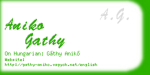 aniko gathy business card